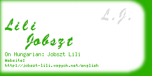lili jobszt business card